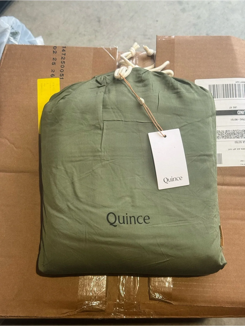 NWT Quince Bamboo Sheet Set Full Size - OLIVE